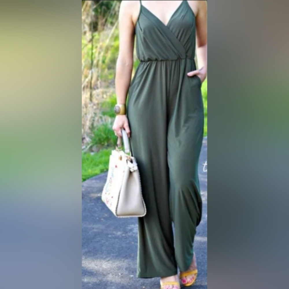 Kaileigh Green Olive Jumpsuit